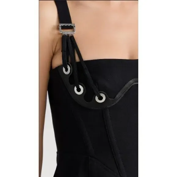 Dion Lee FAN LACE ZIP MINI DRESS